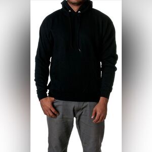 Hanes EcoSmart Hoodie, Pullover Hooded Sweatshirt for Men Black (584)